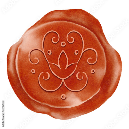 Red Wax Stamp Seal PNG clipart Illustration