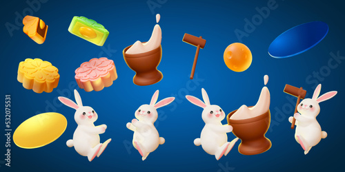 Mid Autumn festival element set