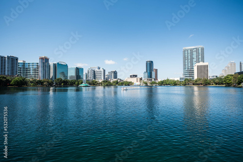 Downtown Orlando, Florida from Lake Eola Park