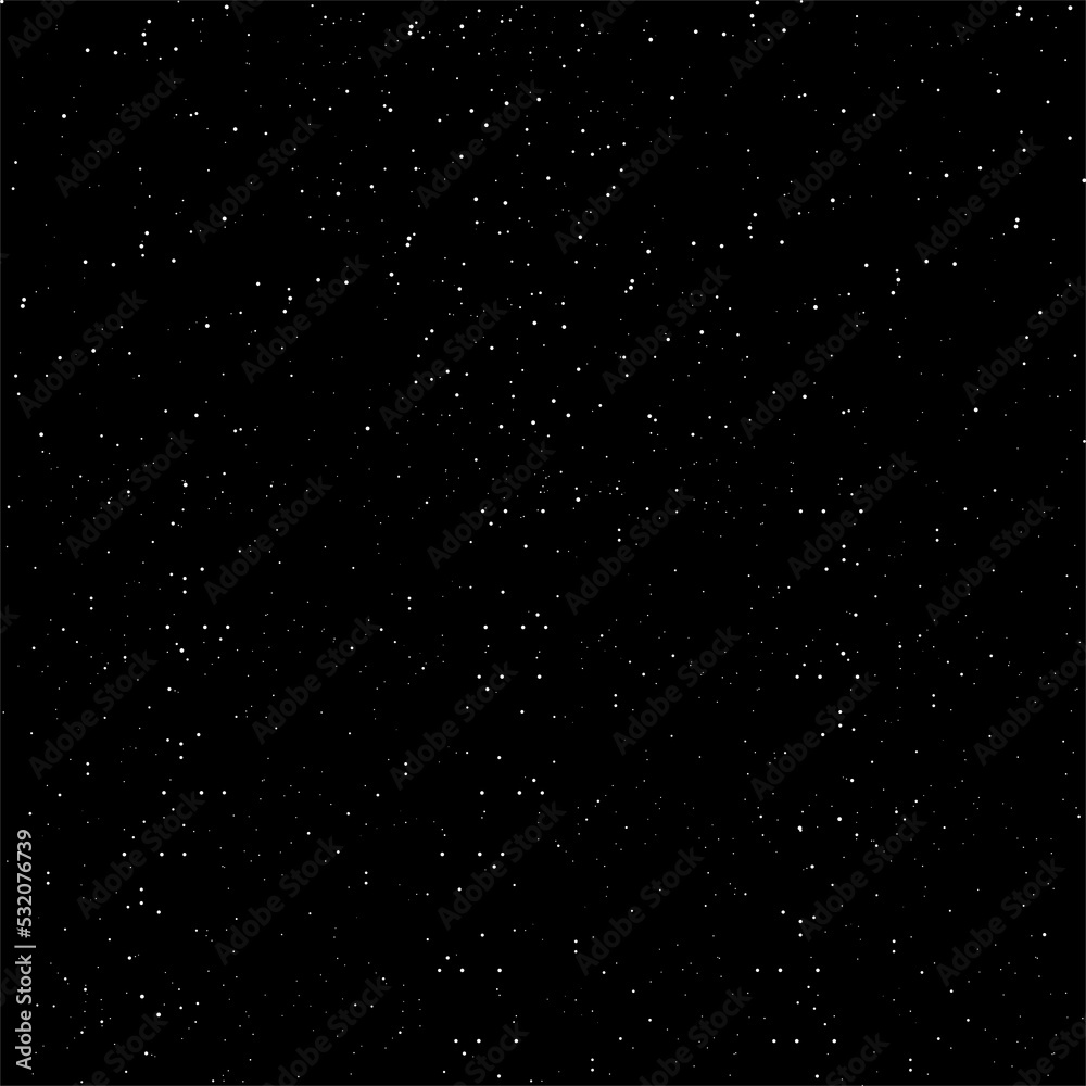 Black starry night sky vector illustration
