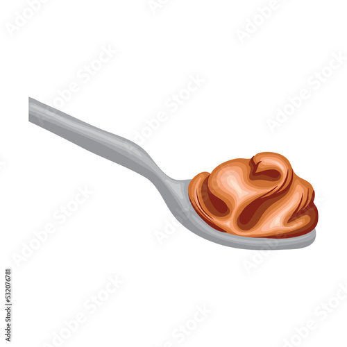 sweet caramel in spoon