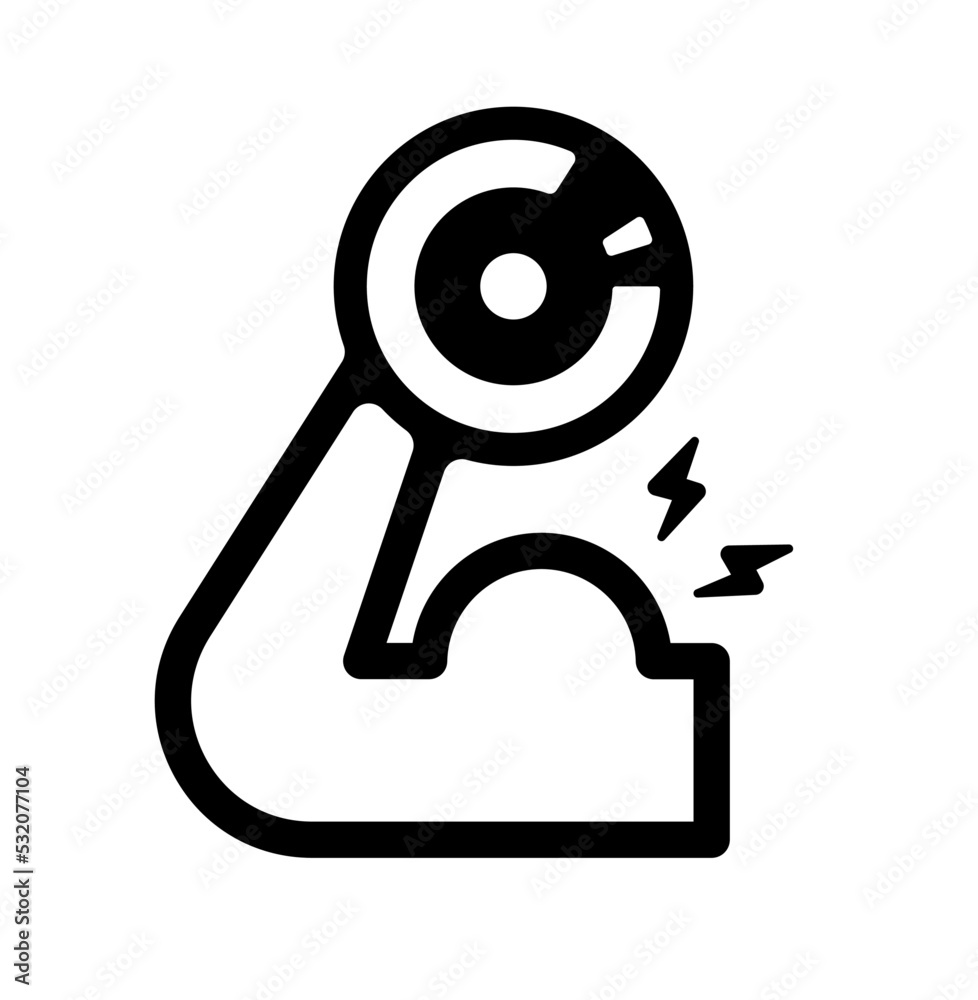 Muscle training , workout vector icon illustration