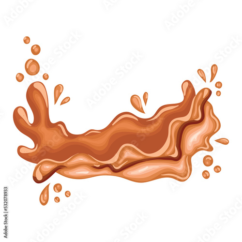 sweet caramel splashing