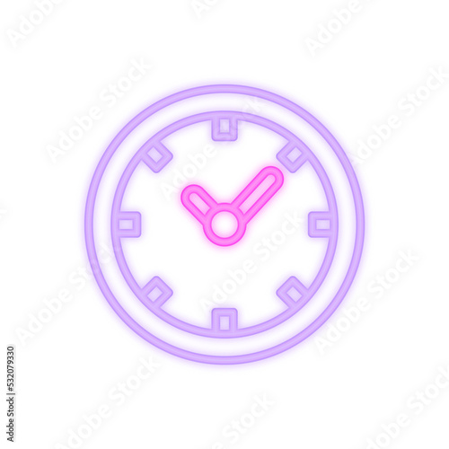 time neon signboard