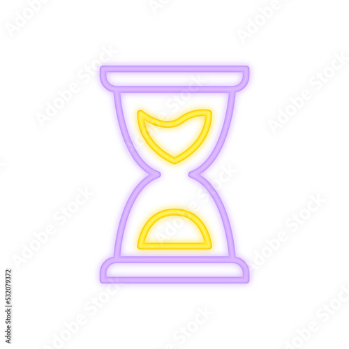 time neon signboard