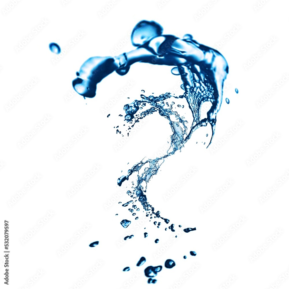 water splash isolated on white water splash isolated on white