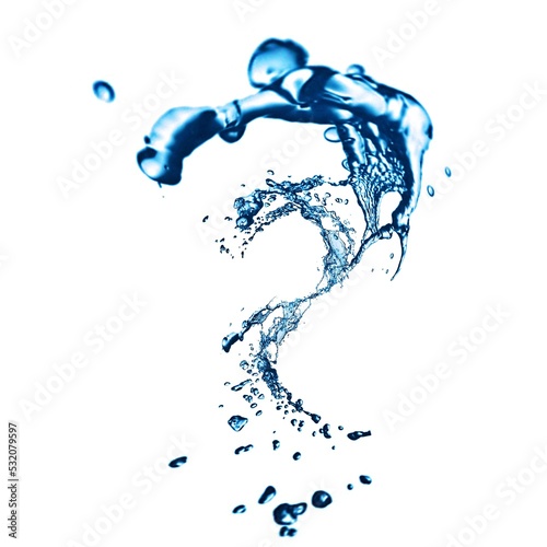 water splash isolated on white