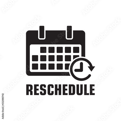 reschedule icon , agenda icon vector