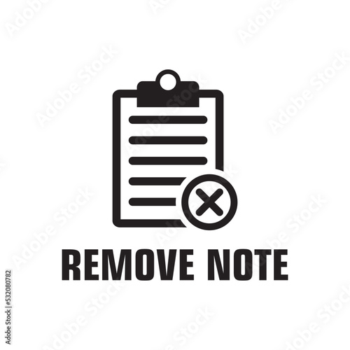 remove note icon , reject file icon