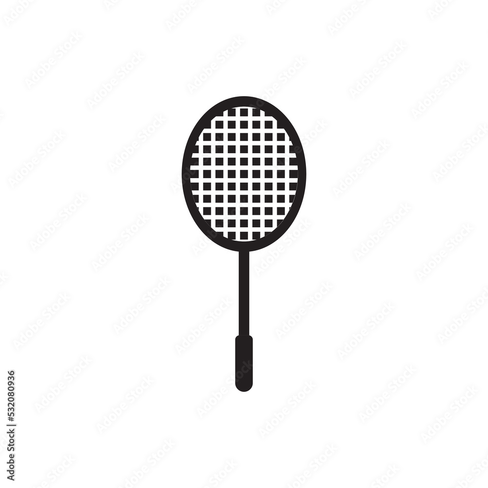 Graphic flat racket icon for your design and website