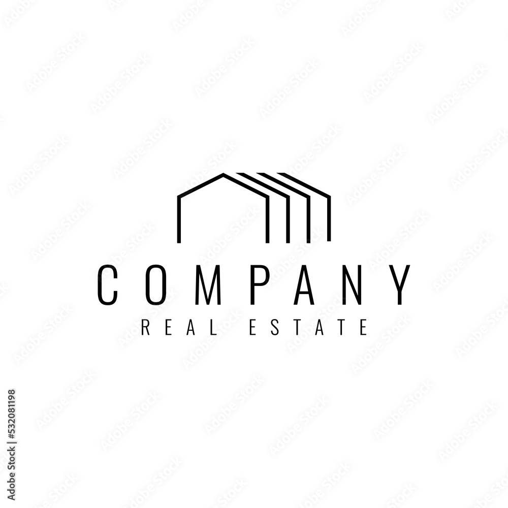 minimal real estate logo design