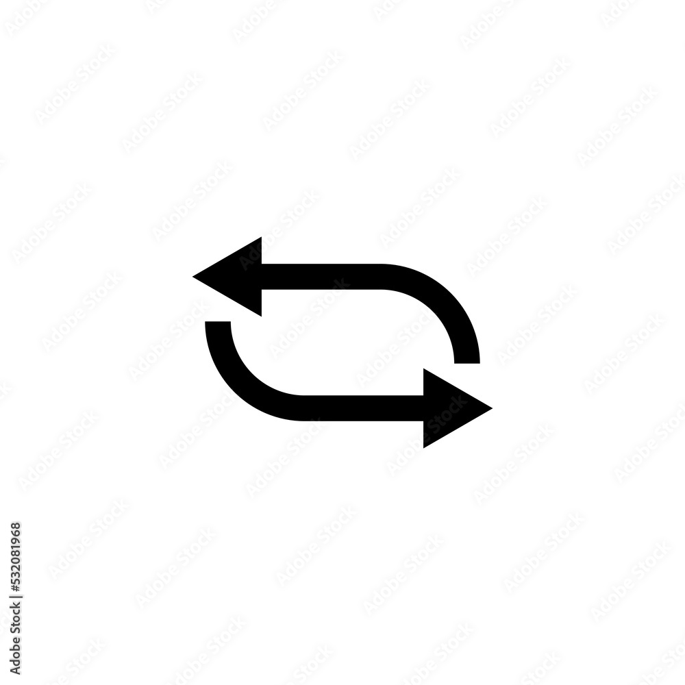 Graphic flat refresh icon for your design and website Graphic flat refresh icon for your design and website