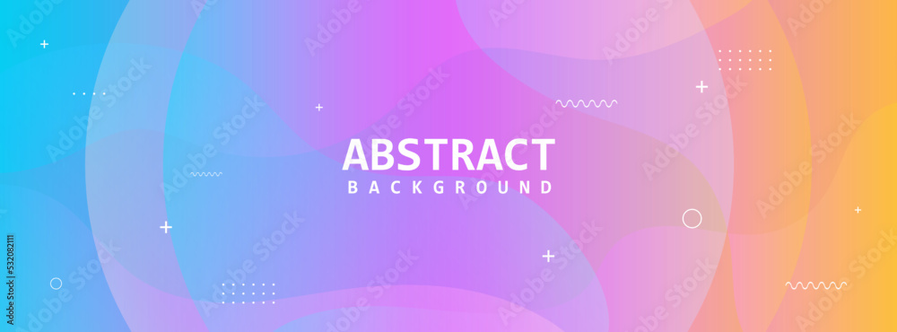 Abstract background with splashes. Colorful template banner with gradient color. Design with liquid shape.