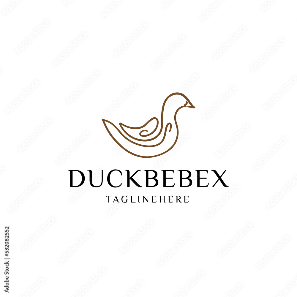 Duck logo vector illustration design Duck logo vector illustration design