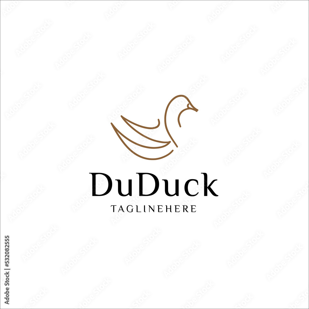 Duck logo vector illustration design Duck logo vector illustration design