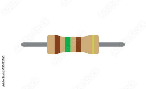 Electronic resistor vector. 150ohms, component