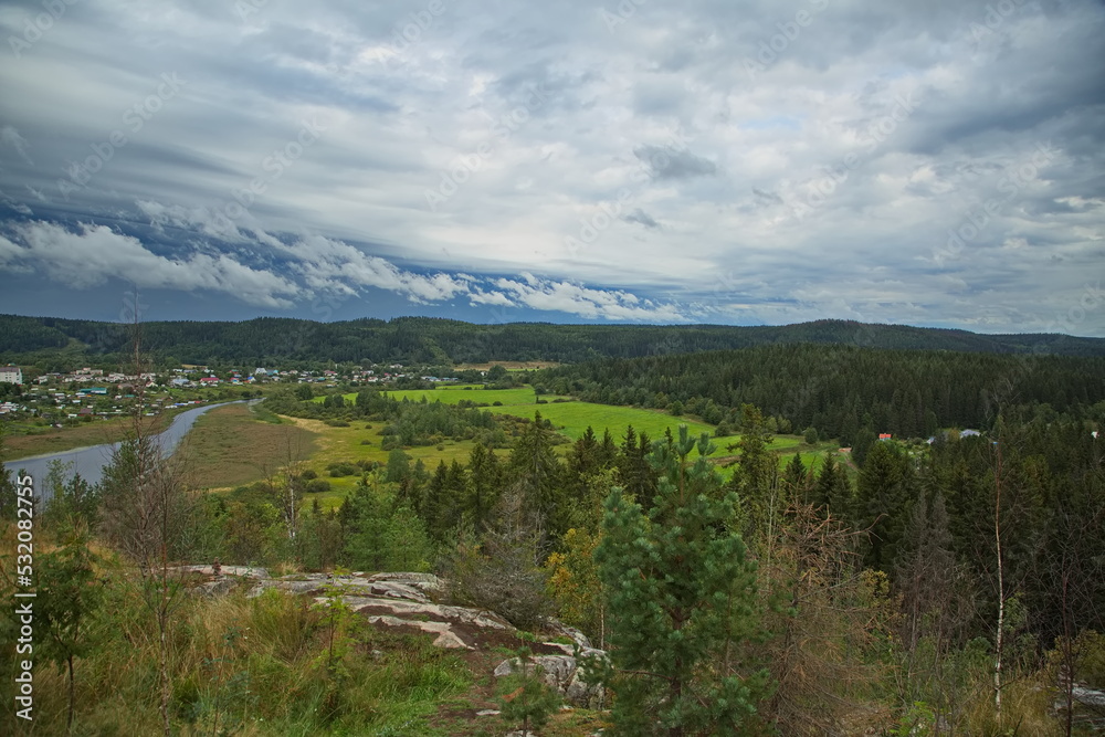 View from the top of Mount Passonvuori on a cloudy day. View from the top of Mount Passonvuori on a cloudy day.