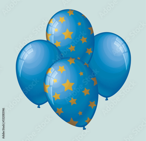 blue balloons helium