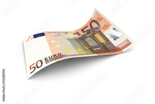 Obraz na płótnie 50 Euro Note w salonie