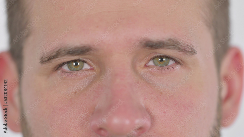 Close up of Blinking Eyes of Middle Aged Man Close up of Blinking Eyes of Middle Aged Man
