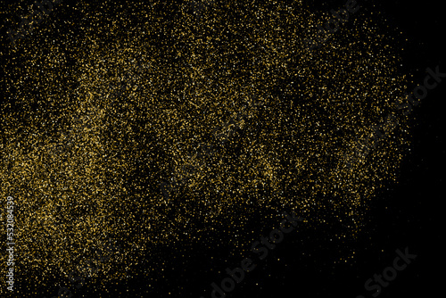 Wallpaper Mural Gold Glitter Texture Isolated On Black. Goldish Color Sequins. Celebratory Background. Golden Explosion Of Confetti. Vector Illustration, Eps 10. Torontodigital.ca