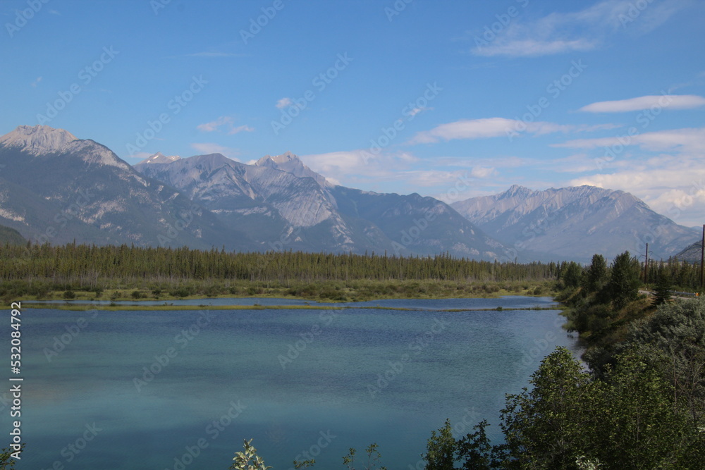 Shoreline Of The Lake, Jasper National Park, Alberta Shoreline Of The Lake, Jasper National Park, Alberta