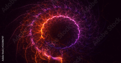 3D rendering abstract colorful fractal light background