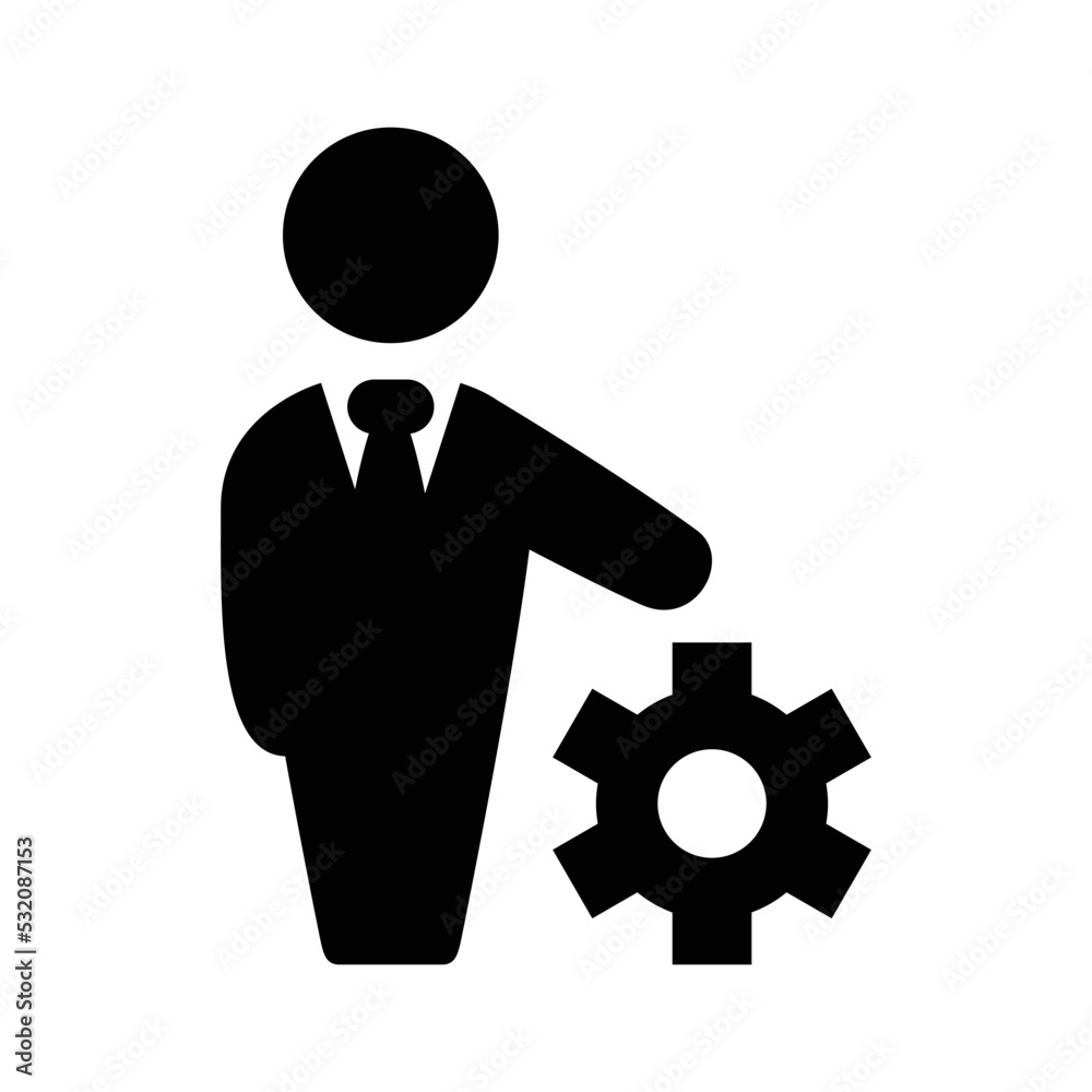 Business management icon vector graphic illustration Business management icon vector graphic illustration