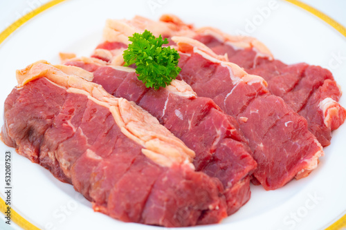 バーベキューの肉