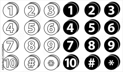 Number Center Aligned Inside Circle One To Ten Y_2112001