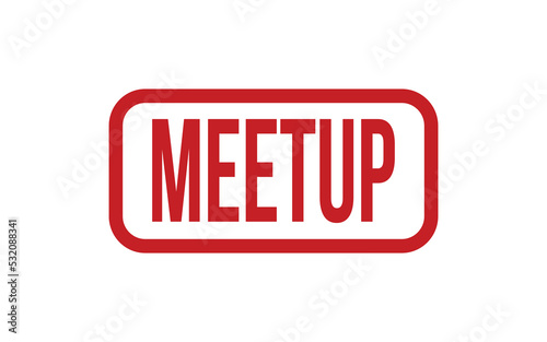Meetup Rubber Stamp Seal Vector