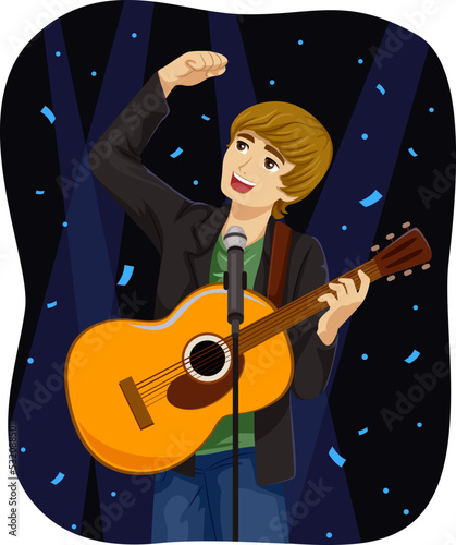 Teen Boy Singer Winner Guit...