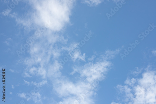 Blue sky with white clouds  sky background.