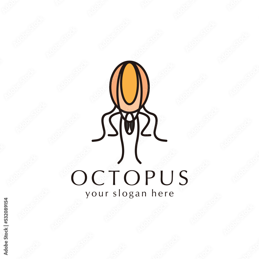 Fototapeta premium Squid vector icon. Modern, simple flat vector illustration for website or mobile app.Octopus symbol, logo illustration. Pixel perfect vector graphics