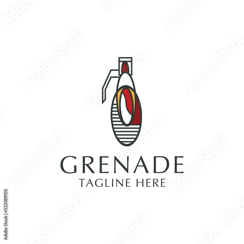 Grenades logo design vector. grenade symbol design template.