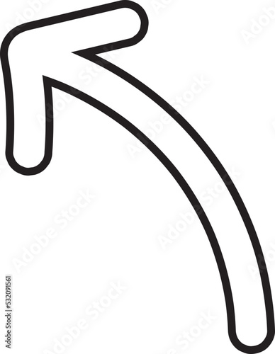 arrow hand drawn icon