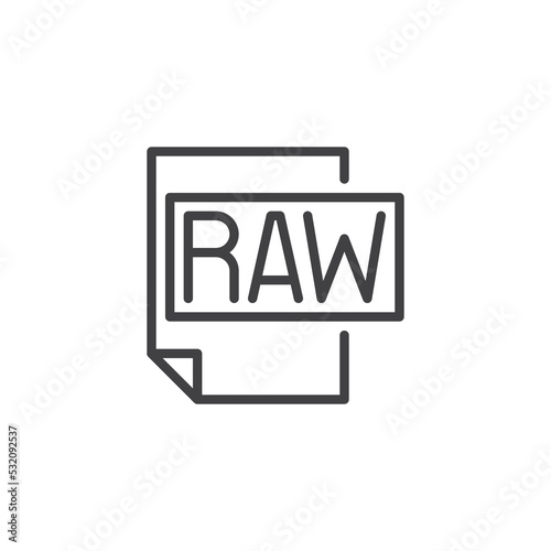 Raw file line icon