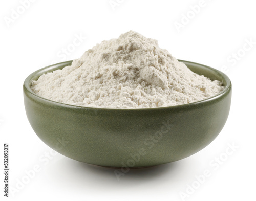 green bowl of flour