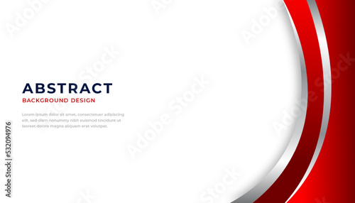 Abstract background with elegant red curve shape. Eps10 Vector