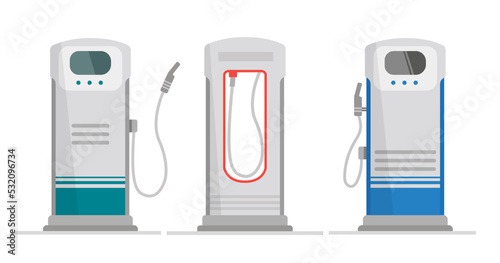 The icon of an automatic power station. Flat illustration,
 vector icon of an automatic power station. Isolated, on a white background.