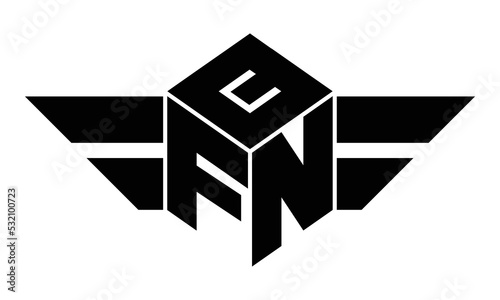 QFN three letter gaming logo design vector template. photo