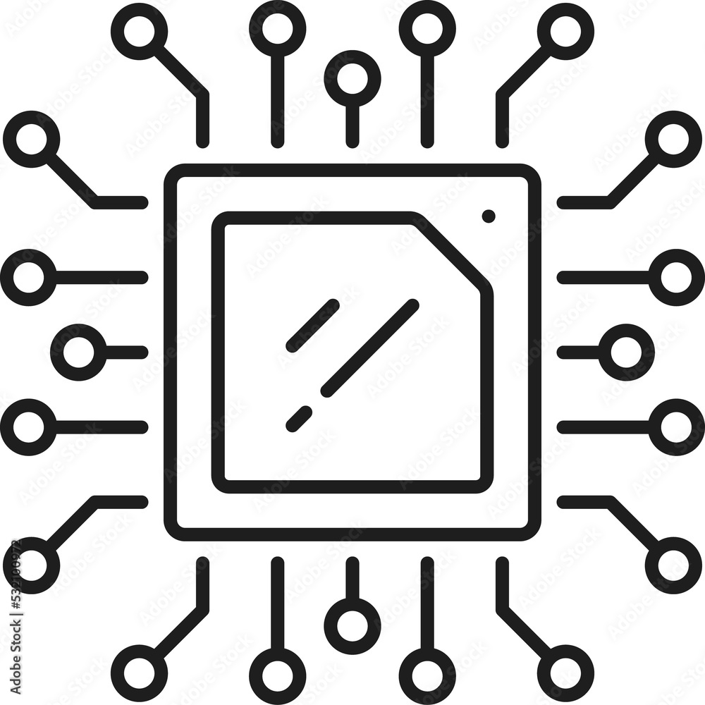 Microprocessor micro chip future technologies icon Microprocessor micro chip future technologies icon