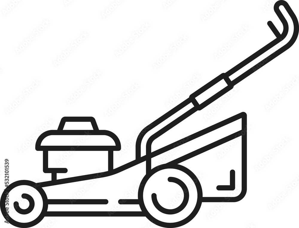 Glass cutter or lawn mower, roller thin line icon Glass cutter or lawn mower, roller thin line icon