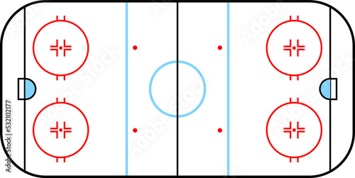 Ice hockey arena, pitch rink isolated outline icon