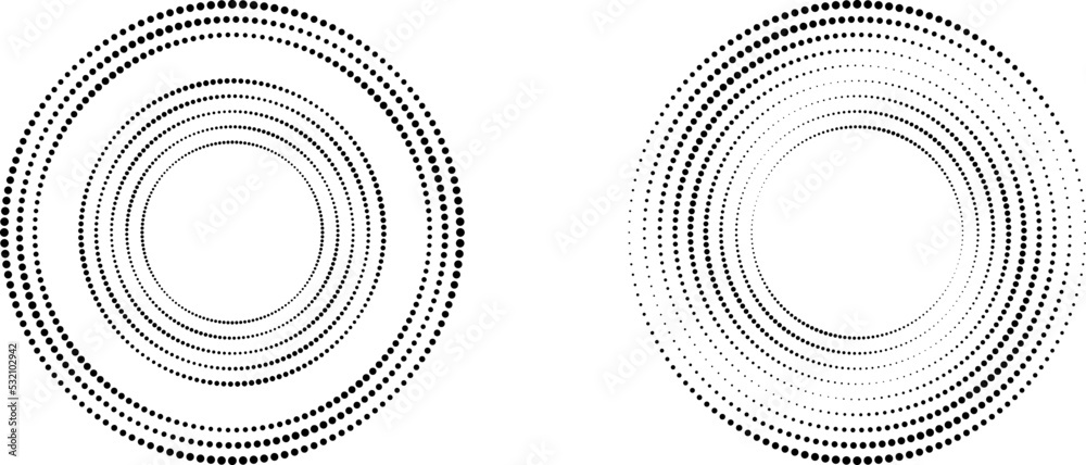 Halftone dots in circle form. round logo . vector dotted frame . design element Halftone dots in circle form. round logo . vector dotted frame . design element