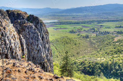 Rogue Valley Farmland and Natural Areas Seen From Table Rock - Southern Oregon, United States photo