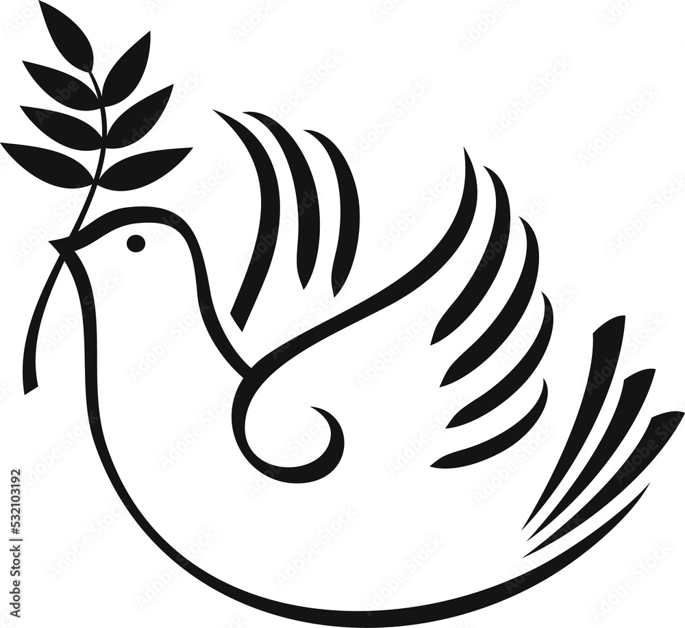 Fototapeta premium Holy dove symbol of catholicism and christianity