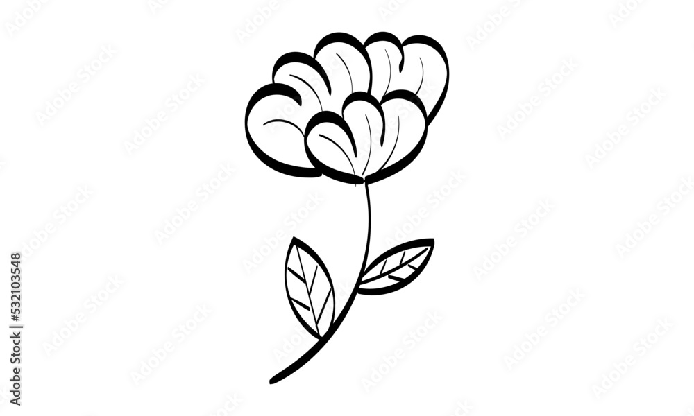 Floral Art. flower drawing with line-art. Drawing vector graphics with floral pattern for design. Floral Art. flower drawing with line-art. Drawing vector graphics with floral pattern for design.