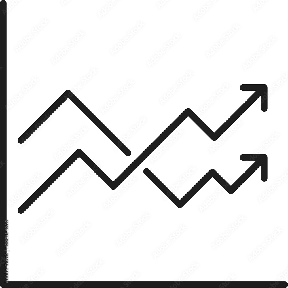 Positive rate financial increase grow, chart graph Positive rate financial increase grow, chart graph