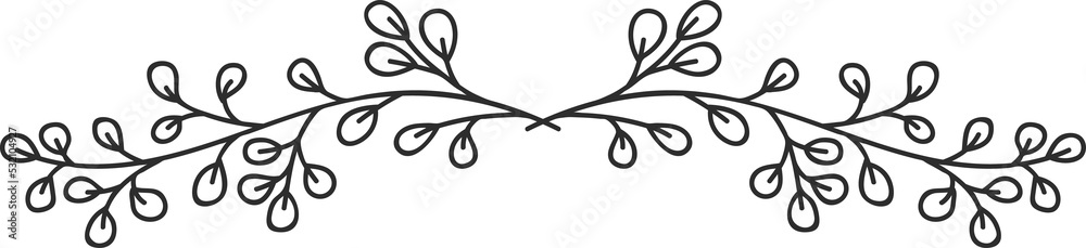 Embellishment horizontal line decor floral divider Embellishment horizontal line decor floral divider